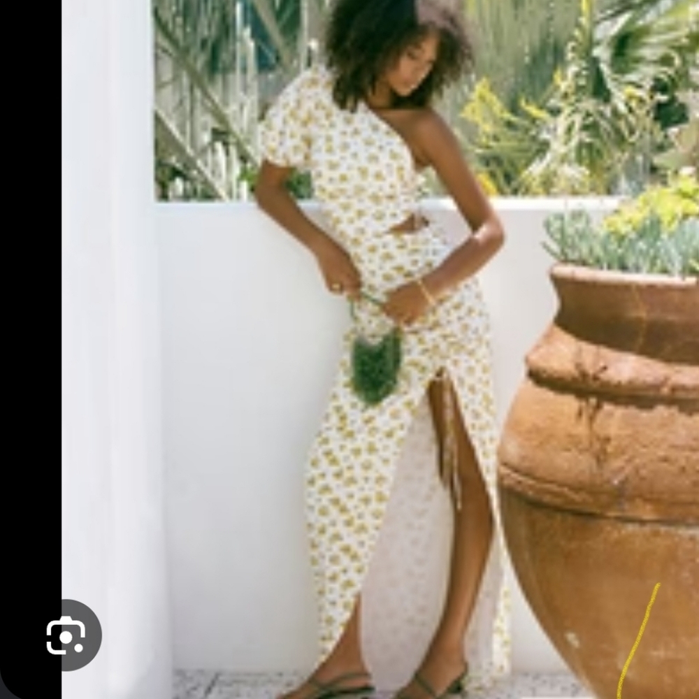 Sabo Reverie Cut Out One Shoulder Floral Maxi Dress Size XS